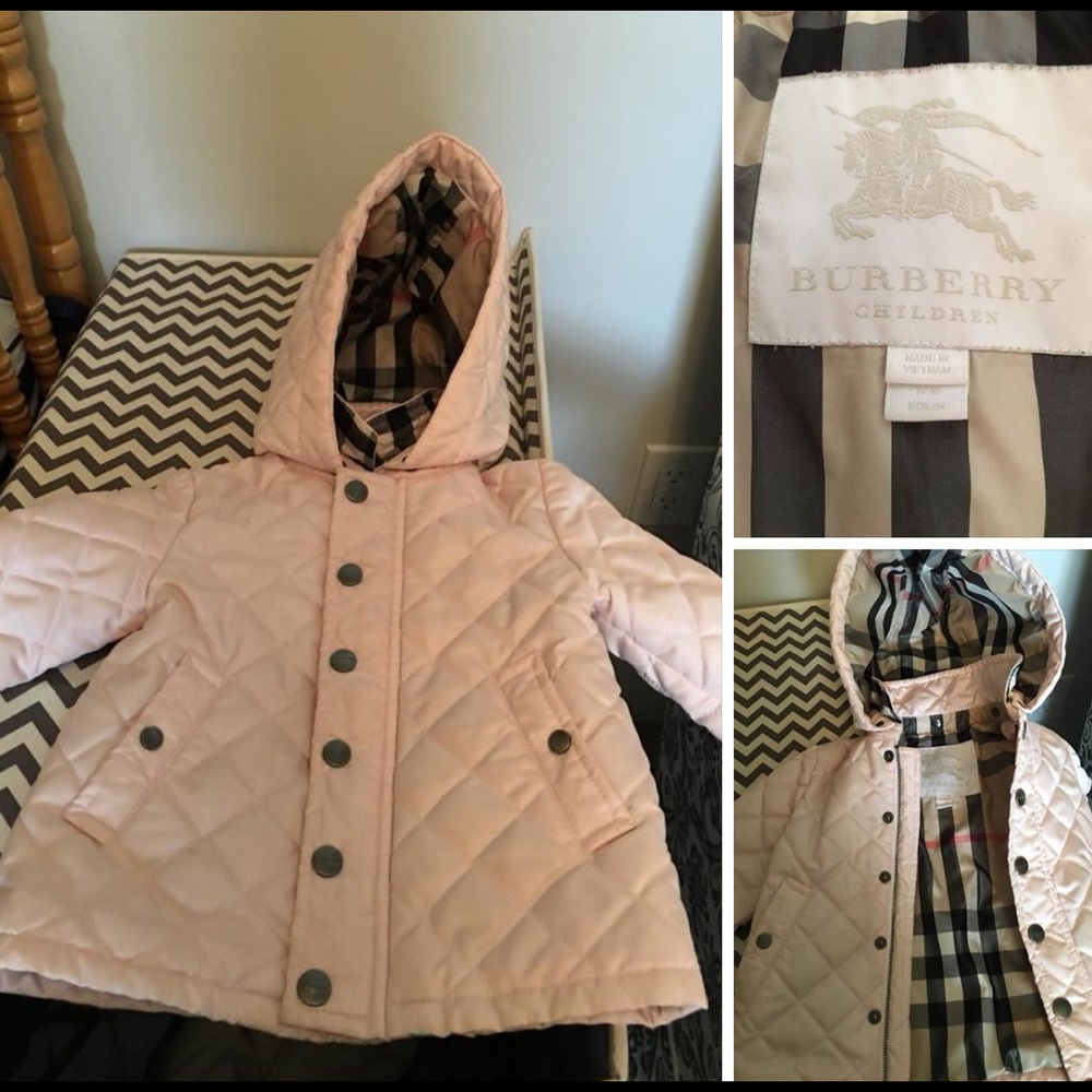 Burberry quilted toddler girl jacket